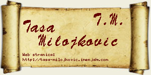 Tasa Milojković vizit kartica